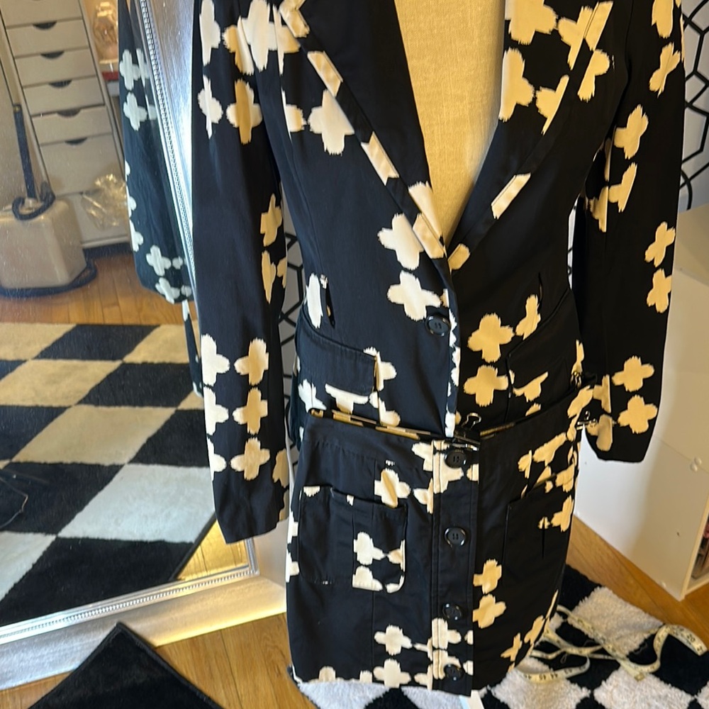LAMB blazer and skirt set Black and Cream